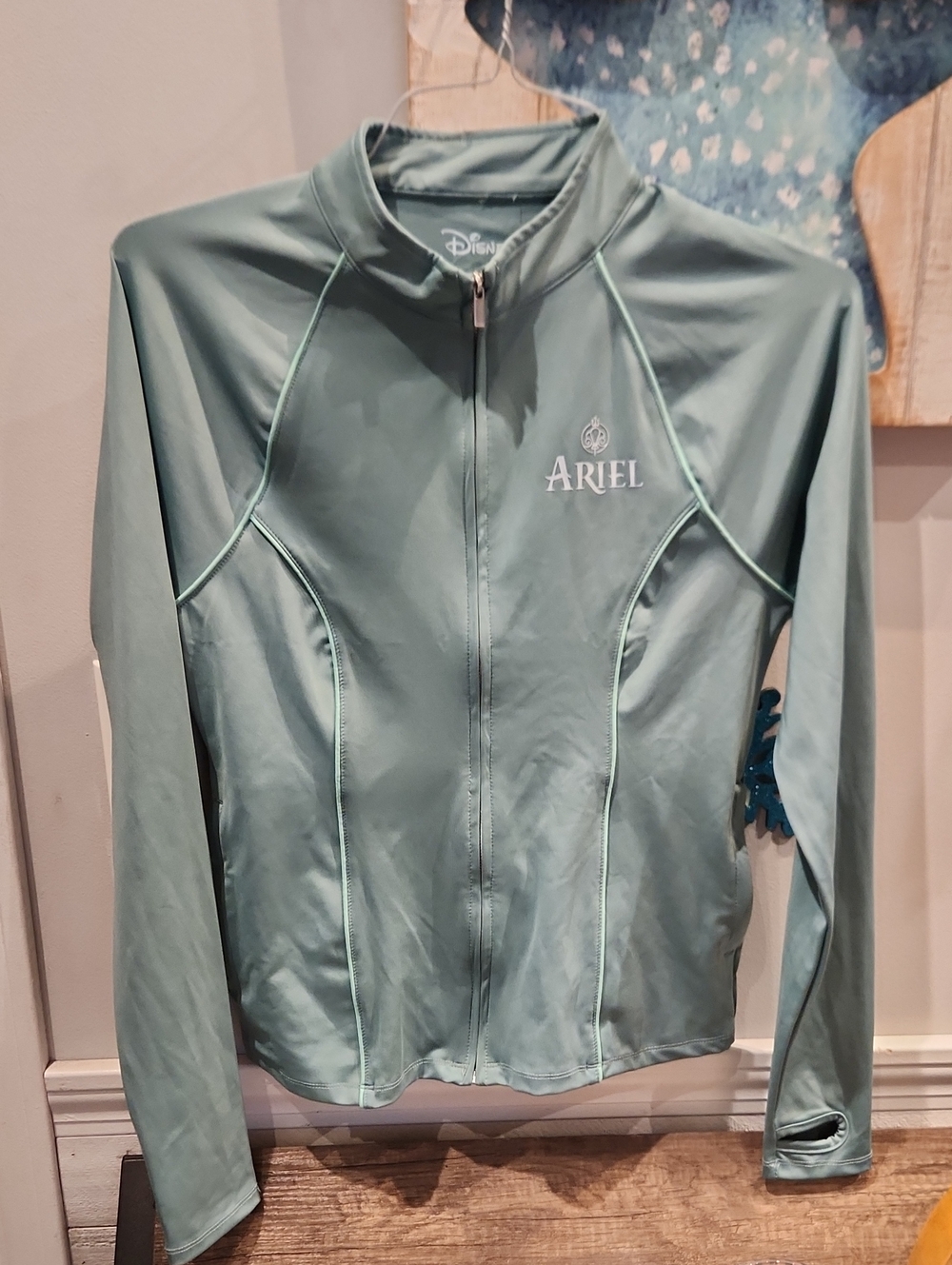 Disney Boxlunch Ariel Women's Mint Green Full-Zip Utility Jacket Sz L